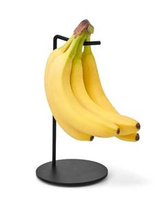 lot 10261 image: Libken Banana Holder Stand � Black Powder Coated Metal Banana Tree with Heavy Base � Minimal Scandinavian Design, Rust Resistant and Durable Banana Hook for Kitchen Countertop Fruit Storage