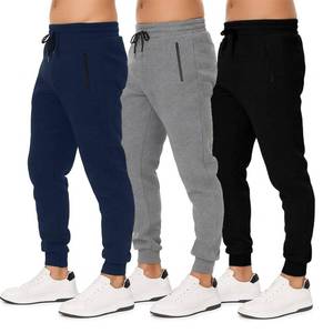 lot 10268 image: Sweatpants for Men 3 Pack Joggers - Menfts Athletic Sweatpants Pockets and Zipper Active Workout Pants, Dark GreyNavyBlack, Large