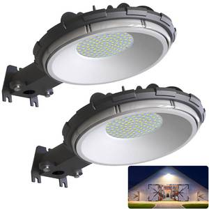 lot 13704 image: deerdance LED Barn Light, 80W 120V Hardwired Dusk to Dawn Outdoor Lighting with 10000LM 5000K Daylight, IP65 Waterproof Area Street Lights for Outdoor Barns Farmhouse Garage Yard Warehouse (2Pack)