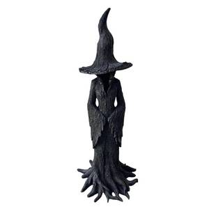 lot 14097 image: Cracker Barrel Witch Statue, 11.8 Gothic Halloween Resin Figurine, Enchanting Witch Statue, Dark Fantasy Ornament,Halloween Festival Decorationin