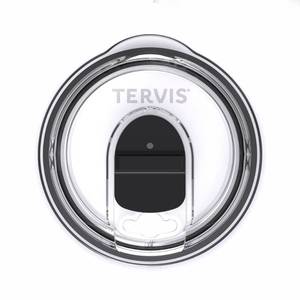 lot 14098 image: Tervis Slider Lid Made in USA Double Walled Insulated Tumbler Travel Cup Keeps Drinks Cold and Hot, Fits 12 and 20oz Stainless Steel, Clear