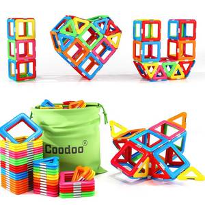 lot 14101 image: Coodoo Upgraded Magnetic Blocks Tough Tiles STEM Toys for 3 Year Old Boys and Girls Learning by Playing Games for Toddlers Kids, Compatible with Major Brands Building Blocks - Starter Set