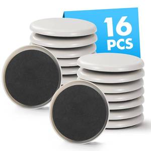 lot 14103 image: 16-Pack Furniture Movers Sliders for Carpet and Hardwood Floors, Save 80percent Effort Safely and Easily, The Glide Tool Set for Heavy Furniture and Appliances, Reusable Moving Pads (16 Plastic 3.5 Sliders)in