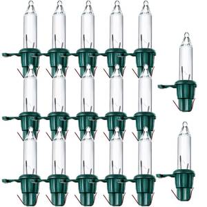 lot 14104 image: Mudder 200 Count Replacement Christmas Tree Light Bulbs 2.5v 0.425 Watt Mini Replacement Light Bulb Incandescent Wire String Lights Prelit Xmas Tree Decoration(Green Base with Warm White Bulb)