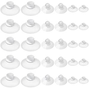 lot 14118 image: LuluEasy 30 Pieces 3 Sizes Clear Suction Cups for Glass Without Hooks, Small Rubber Suction Cups for Home Organization Festival Christmas Decoration Window (Assorted Sizes 0.8  1.2  2.2 inch)