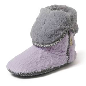 lot 14145 image: Dearfoams Womenfts faux fur Foldown Boot Slipper, Wisteria, XL Regular US
