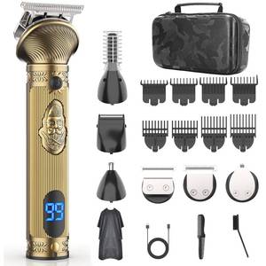 lot 15762 image: REHOYO Beard Trimmer for Men, Travel Electric Shavers for Men with Case, Cordless Hair Clipper, Mens Grooming Kit for Mustache Body Nose Face - 180 Mins Shaving, Gifts for Him and Father