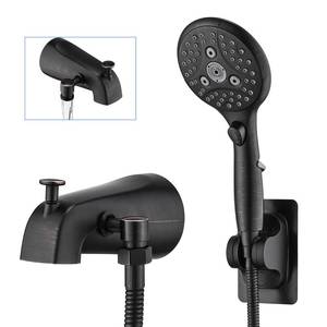 lot 15785 image: PROOX All Metal Bathtub Faucet with Sprayer Oil Rubbed Bronze,6 Settings Hand held Shower with ONOff Pause Switch, Bathtub Faucet with Sprayer