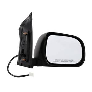 lot 15793 image: Passenger Side Mirror Compatible with 2004-2010 Toyota Sienna 3Pins with Power Glass Manual Folding Black Right Side View Mirrors Replace TO1321201