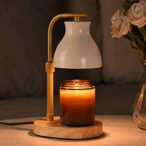 lot 15807 image: SOKCVSEA Candle Warmer Lamp - Candle Lamp Warmer with Timer, Birthday Gifts for Mom Women, House Warming Gifts New Home Decor,Wax Melt Warmer with 2 Bulbs F.White Gold