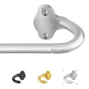 lot 16148 image: Silver Wrap Around Curtain Rods58 In Blackout Adjustable Window Curtain Rod for Bedroom Kitchen Apartment Renter Friendly,Room Darkening Curved Drapery Rods Easy Install,Antique Silver