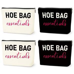 lot 16160 image: 3 PCS Funny Gifts for Women Makeup Bag, Birthday Fun Hostess Gift for Women Girls Friends Cosmetic Bags Gag Gifts Girls Weekend Overnight Makeup Funny Travel Pouch, Black White