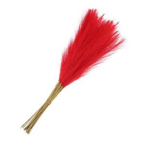 lot 16172 image: MECCANIXITY 20Pcs Faux Pampas Grass,2155cm Fake Pampas Grass Decor for Living Room Party Wall Vase Wedding Decoration,Redin