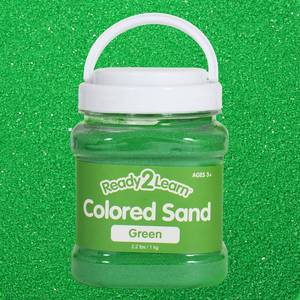lot 16189 image: Ready 2 Learn Colored Sand  Green  2.2 lbs  Play Sand for Kids  Perfect for Arts and Crafts and Sensory Bins