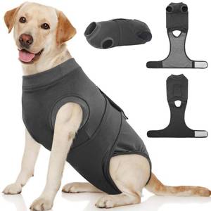 lot 16202 image: Kuoser Dog Surgery Suit Female Spay, Dog Recovery Suit Male Neuter, Pet Clothes Onesie for Surgery Anti Licking Abdominal Wounds Puppy Surgical Recovery Bodysuit Shirt, Substitute E-Collar and Cone