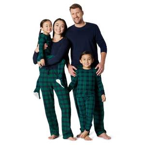 lot 16215 image: Amazon Essentials Womenfts Matching Holiday Family Pajama Sets, Dark Emerald Green Navy Plaid, X-Large