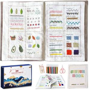 lot 16241 image: spicssa 2026 Upgraded DIY Stitch Book Kit, Embroidery Stitch Book Kit, Comprehensive Guide with Various Patterns, Complete Toolkit and Video Tutorials, Perfect for Beginners and Craft Lovers