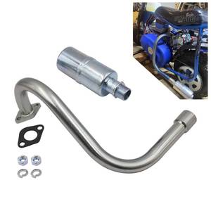 lot 16245 image: Exhaust with Muffler for Hemi Predator 212cc 6.5hp Honda GX160 GX200 Powerhorse 208cc DuroMax 7 Hp Go Kart and Mini Bike