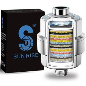 lot 16285 image: SR SUN RISE 20-Stage Shower Filter-Shower Head Filter for Hard Water, with 1 Replaceable Cartridges, High Output Shower Water Filter for Removing Chlorine and fluoride, Polished Chrome