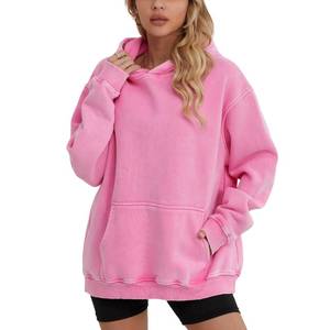 lot 16294 image: FAIABLE Womens Oversized Acid Wash Hoodie Unisex Heavyweight Cotton Hoodies Fleece Vintage Washed Distress Sweatshirt Women Men Couples Streetwear College Casual Fall Winter Autumn 2026 Light Pink S