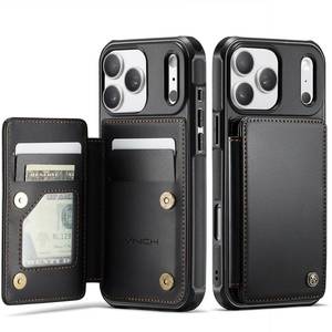 lot 16299 image: Vinich for iPhone 17 Pro Wallet Case with Card Holder, RFID Blocking Credit Slots Kickstand Shockproof Phone Cover Fit for iPhone 17 Pro 6.3 Blackin