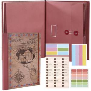 lot 16303 image: Funrous Important Document Organizer 2026 Life Book Document Binder in Case I Go Missing File Organizer with Labels Expanding File Folder for Family Papers Birth Certificates Christmas New Year Gifts