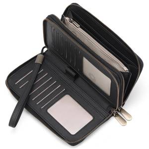 lot 4278 image: GAEKEAO Wallet for Women Clutch Leather RFID Blocking Wristlet Purse Zip Around Wallets Large Capacity Credit Card Holder