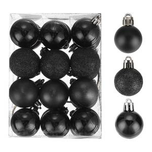 lot 4284 image: MECCANIXITY Christmas Ball Ornaments Christmas Tree Decorations Balls Black 1.64CM for Party Decoration Wedding Holiday Christmas Decor 24Pcsin
