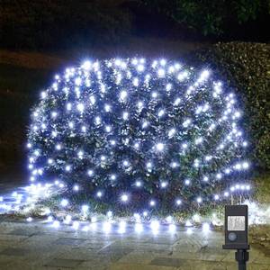 lot 4303 image: WBao Christmas Net Lights, 200LED 8.4ft x 5.2ft Christmas Lights with 8 Modes, Timer, End to End Connectable, Waterproof Design for Lawn, Bushes, Trees Outdoor Xmas Decorations, Cool White