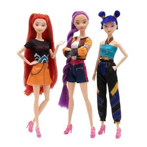 lot 4304 image: Lonvichtt Demon Hunters Toys Action Dolls Set, 11.5-inch Poseable Dolls with Movable Joints, 3-Pack Collectible Model Toys for Fans and Kids Game Gift