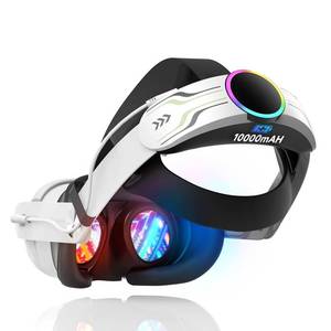 lot 4324 image: RGB Head Strap with Battery for MetaOculus Quest 3Quest 3S, 10000mAh Battery Pack for Extended 8H of Playtime, Fast Charging VR Power, Adjustable Elite Strap Enhanced Support and Balance in VR
