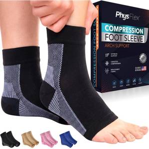 lot 4331 image: Compression Socks 20-30mmHg for Plantar Fasciitis, Achilles Tendonitis Relief - Ankle Compression Sleeve for Heel Spurs, Foot Swelling and Fatigue - Arch Support Brace for Everyday Use (1 Pair)