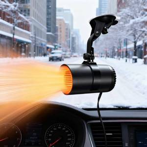lot 4332 image: Portable Car Heater - 12V 150W Dual Mode (HeatingCooling) Defroster and Defogger with Suction Cup for Car Windshield, Cigarette Lighter Plug-In Defroster, Fast Warm Air for Winter
