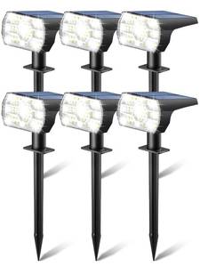 lot 5005 image: Kaxiida Solar Lights Outdoor Waterproof IP68, 3 Lighting Models Solar Powered Spot Lights Outdoor, 56LED Solar Lights Dusk to Dawn for Yard Patio Garden Pathway Landscape Lighting