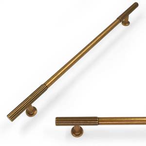 lot 5018 image: Talentedeco 10 Pack Antique Brass Cabinet Pulls 10 Inch(254mm) Kitchen Cabinet Handles Vintage Retro Cabinet Hardware for Drawer Pulls
