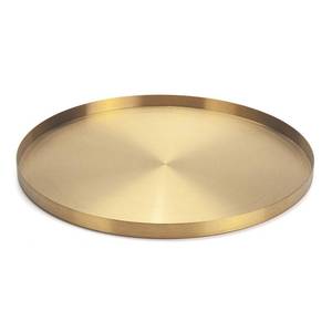 lot 5020 image: IVAILEX Gold Stainless Steel Round Jewelry and Make up OrganiserCandle Plate Decorative Tray (12.6 inches)