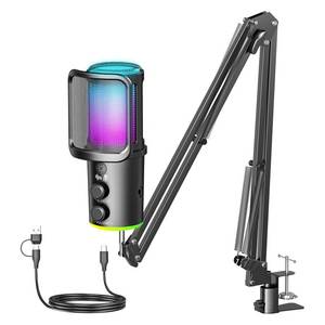 lot 5030 image: Gaming USB Microphone, Noise Cancellation Condenser Mic with Mute,Boom Arm Mic-Reverb Adjustment, Monitoring for Streaming, Podcasting, Discord, YouTube,PC, Computer, PS4, PS5, Mac
