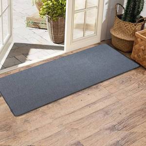 lot 5974 image: Yancorp 17x48in Ultra Thin Bathroom Rugs,Low Profile Bath Rug,Rubber mat,Fit Under Door,Non Slip,Machine Washable Shower Rug,Dark Greyin