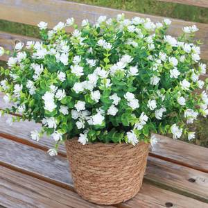 lot 5986 image: BCBLF Artificial Flowers for Outdoors, Outdoor Faux Plants, 12 Bundles UV Resistant Realistic, Faux Flowers for Outdoor Planters, Spring Summer Home Garden Decoration, White