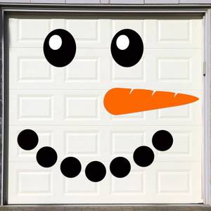 lot 6372 image: Jumbo Snowman Face Garage Door Magnet Decoration Magnetic Winter Garage Door Decoration Snowman Magnet Sticker Decals for Refrigerator Car Window Home Indoor Outdoor Party