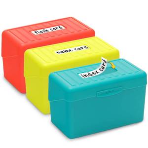 lot 6418 image: H4D Index Card Holder 3x5, Index Card Box Organizer Case, 3x5 Flash Note Card Holder, 1 Pack (Green)