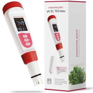 lot 6428 image: Awesome Plant 4-in-1 pH Meter TDS EC Meter for Hydroponics Growing System, Digital Water pH Tester for Hydroponic Nutrient Plant Food Solution, DWC Setup and Indoor Garden, Compatible with Aerogarden