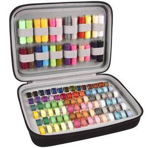 lot 6444 image: Bobbin Holder Case Thread Organizer, Spool Storage Container Holds Up to 84pcs Bobbins and 24pcs Sewing Thread Spools Compatible with Brother for Janome for Babylock for Singer (Box Only)