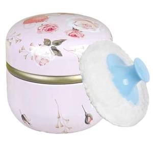 lot 6447 image: Body Powder Puff and Container, 3.35 Portable Dusting Powder Container with Soft Puff Loose Powder Case Box Jar with Lids for Baby Women Home and Travel Usein