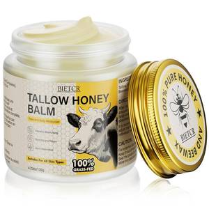 lot 6462 image: BIETCR Beef Tallow for Skin,Body,Tallow Face Moisturizer for Eczema,Lip Balm,Whipped tallow honey balm,Organic Grass-Fed,All Natural Body Lotion for Women and Men,Tallow Cream Skincare,Unscented 4.2 OZ