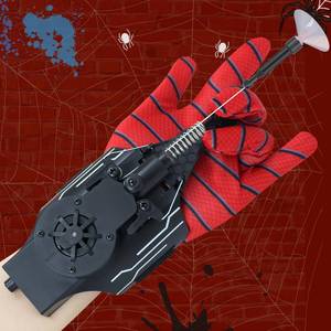 lot 6464 image: Lumhew Spider Web Shooters, Web Launcher with Gloves, Realistic Web-Slinging Action Safe and Fun Superhero Toy for Men and Kids - Black