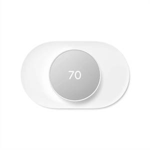 lot 6466 image: Google Nest Thermostat Trim Kit - Made for the Nest Thermostat - Programmable Wifi Thermostat Accessory - Snow