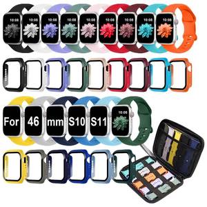 lot 6472 image: 15 Pack Band Case Compatible with Apple Watch Bands 40mm 41mm 42mm 44mm 45mm 46mm Women Men, Watch Screen Protector CaseandOrganizer- (Compatible with Apple Watch 46MM Series 11 10)