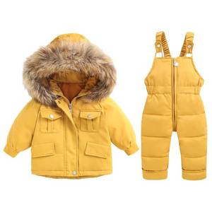 lot 7648 image: Mokitoni Toddler Boys Snowsuit Snow Bib Pant and Jacket Girls Winter Coat 4T Kids Clothes
