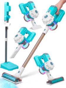 lot 7650 image: Kidzlane Toy Vacuum Cleaner for Toddlers � Real Working Kids Vacuum with Suction, Cordless Pretend Play Dyson-Style Vacuum Toy, Rechargeable, Multiple Cleaning Modes, Learning and Role-Play Fun